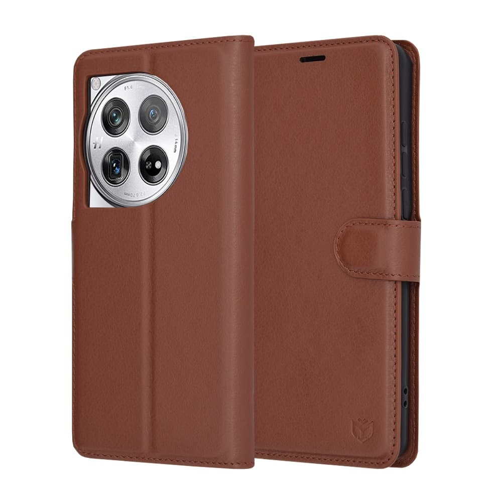 Techsuit Leather Folio - Oneplus 12 - Καφέ