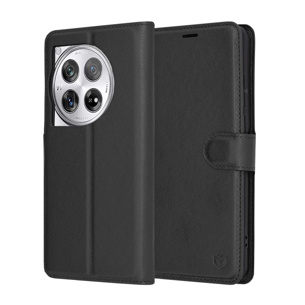 Techsuit Leather Folio - Oneplus 12 - Μαύρο