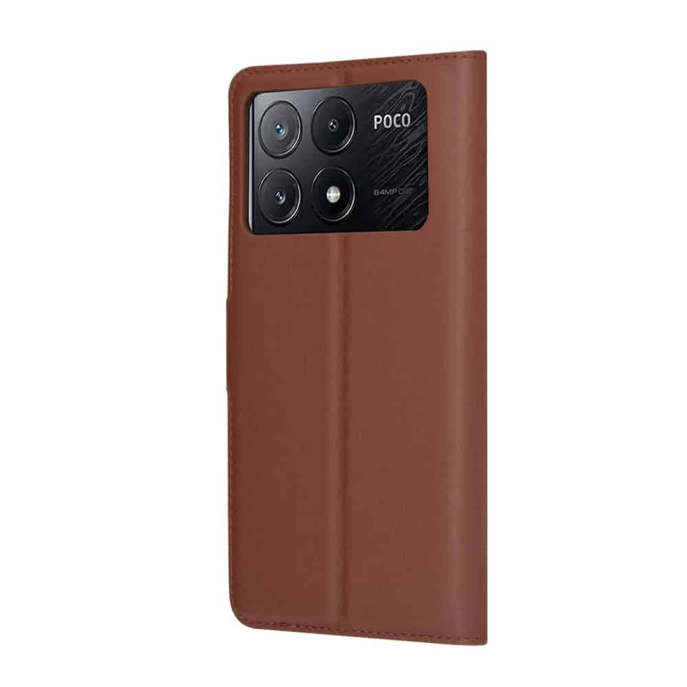 Techsuit Leather Folio - θήκη για Xiaomi Poco X6 Pro - Καφέ 5