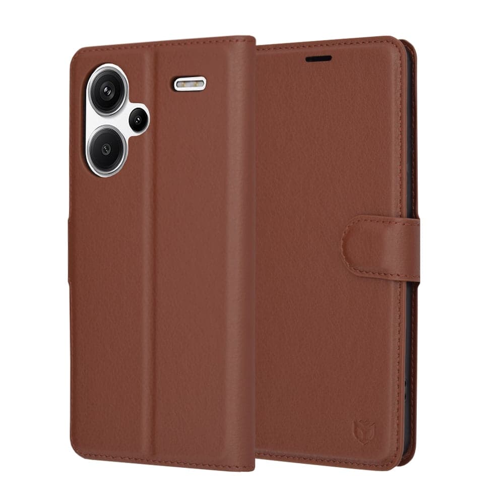 Techsuit Leather Folio - θήκη για Xiaomi Redmi Note 13 Pro+ 5G - Καφέ