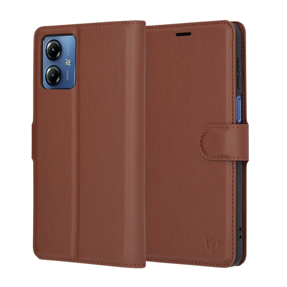 Techsuit Leather Folio - θήκη για Motorola Moto G14 - Πολύχρωμο