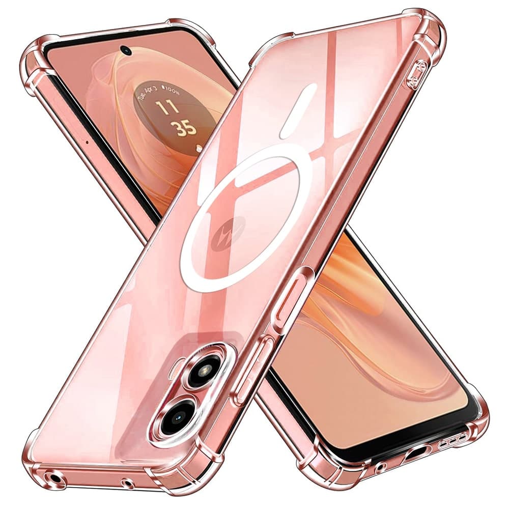 Techsuit Shockproof Clear Silicone MagSafe - θήκη για Motorola Moto G04 - Διάφανο