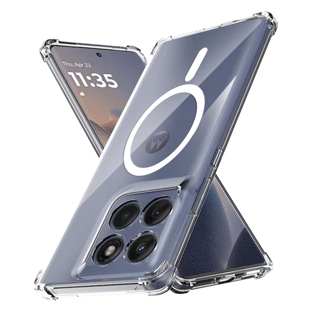 Techsuit Shockproof Clear Silicone MagSafe - θήκη για Motorola Edge 60 - Διάφανο