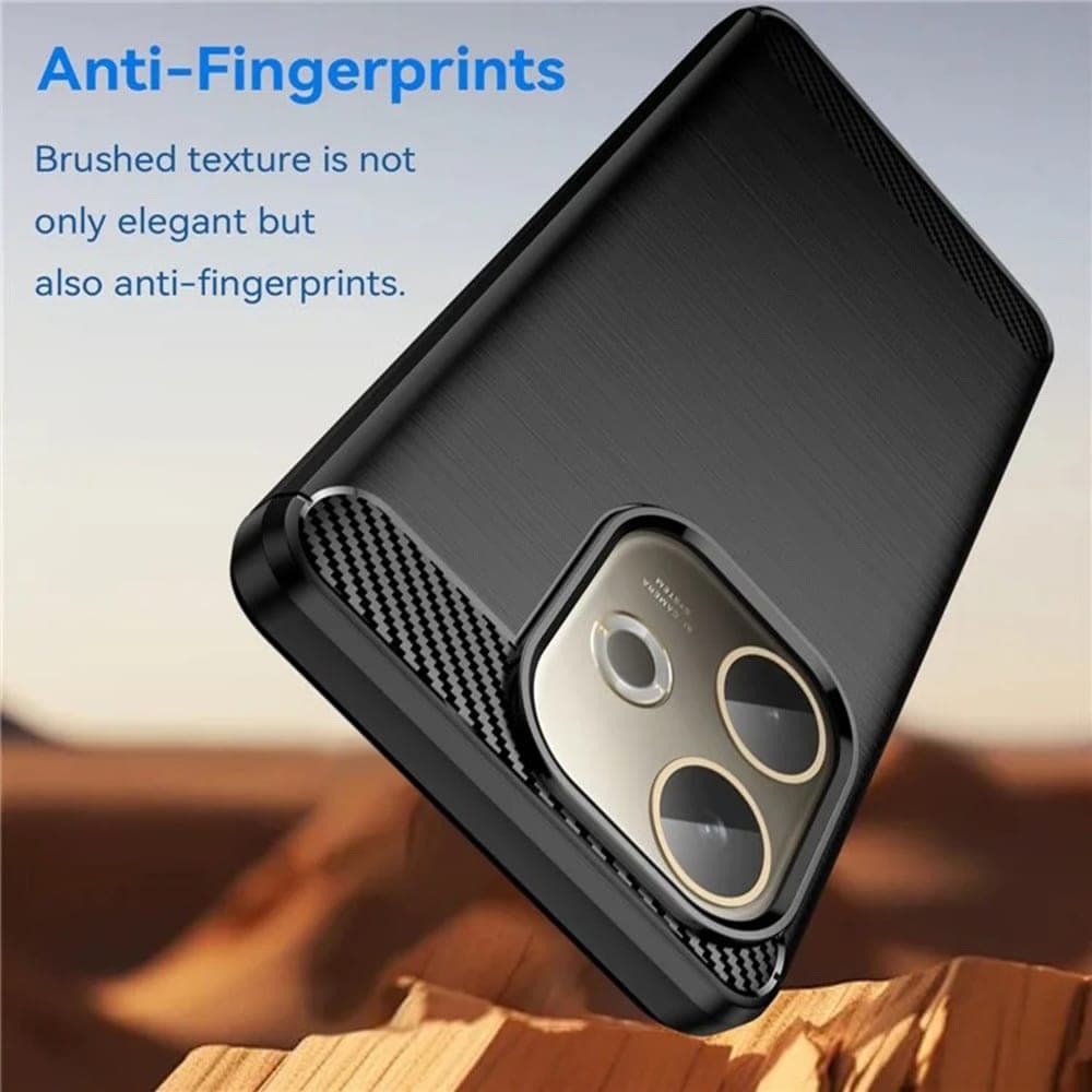 Techsuit Carbon Silicone - θήκη για Oppo A5 Pro 4G - Μαύρο 4