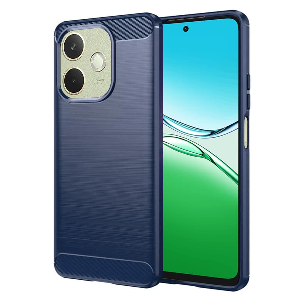 Techsuit Carbon Silicone - θήκη για Oppo A5 Pro 4G - Μπλε