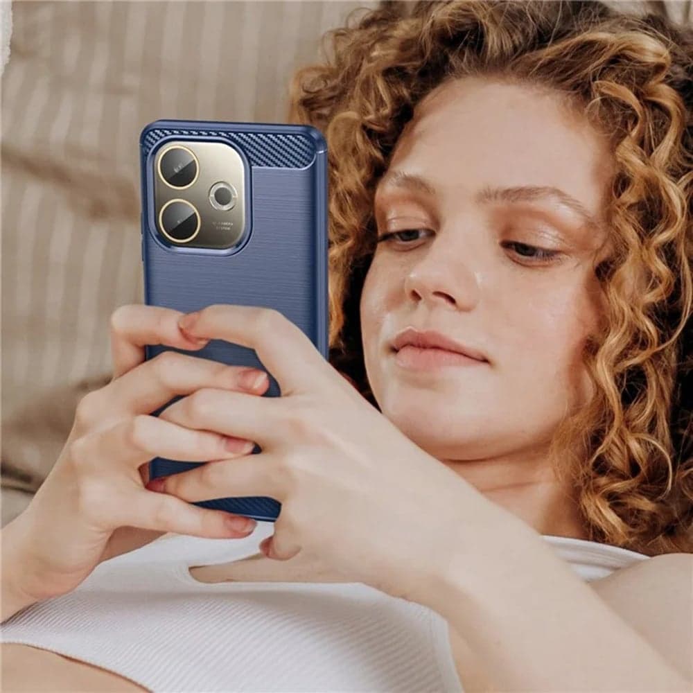 Techsuit Carbon Silicone - θήκη για Oppo A5 Pro 4G - Μπλε 6
