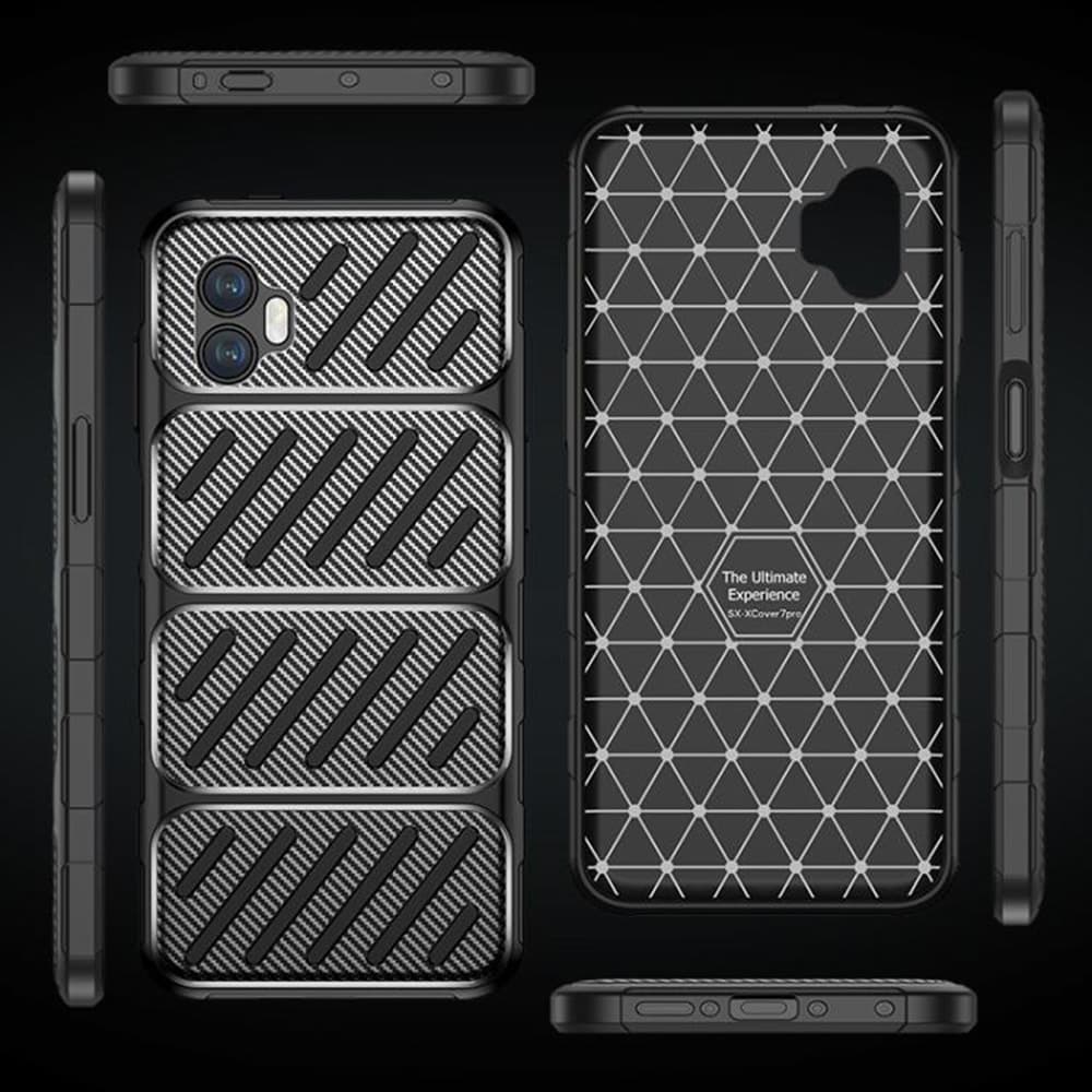 Techsuit CarbonFiber - θήκη για Samsung Galaxy XCover7 Pro - Μαύρο 6