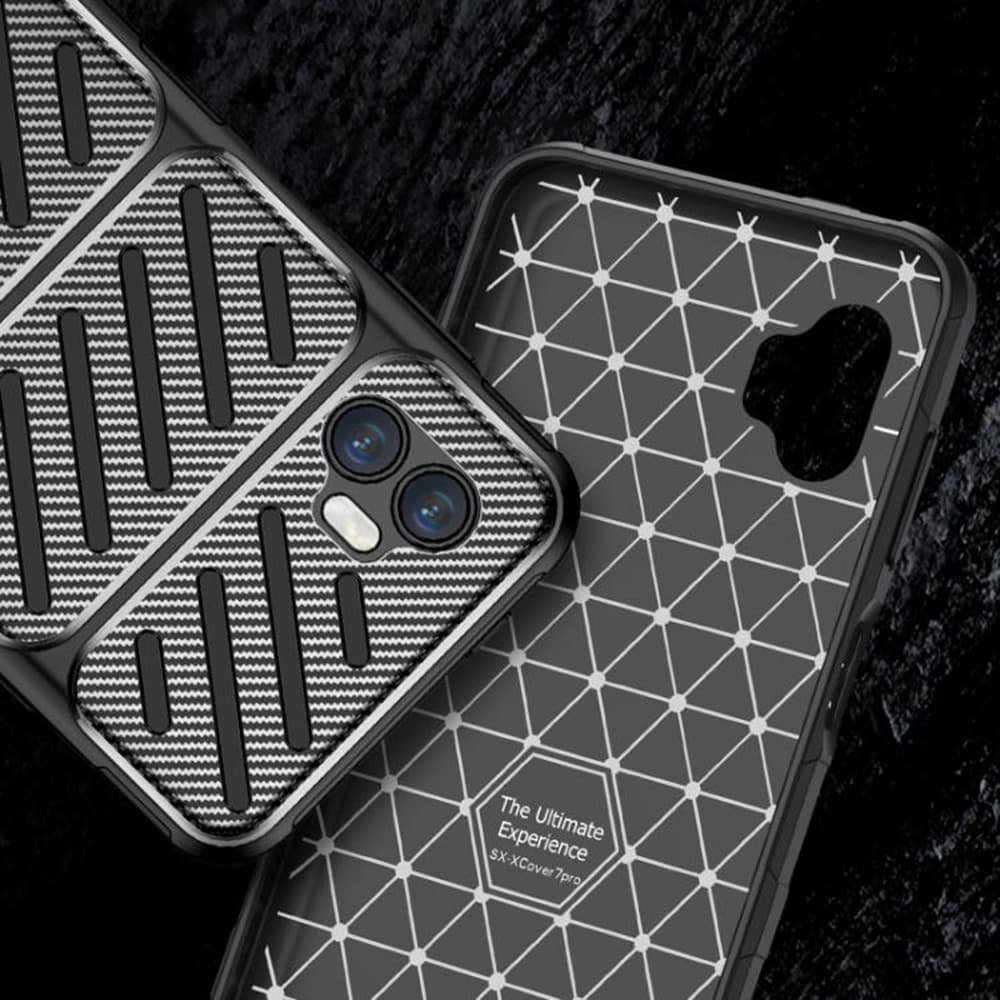 Techsuit CarbonFiber - θήκη για Samsung Galaxy XCover7 Pro - Μαύρο 7