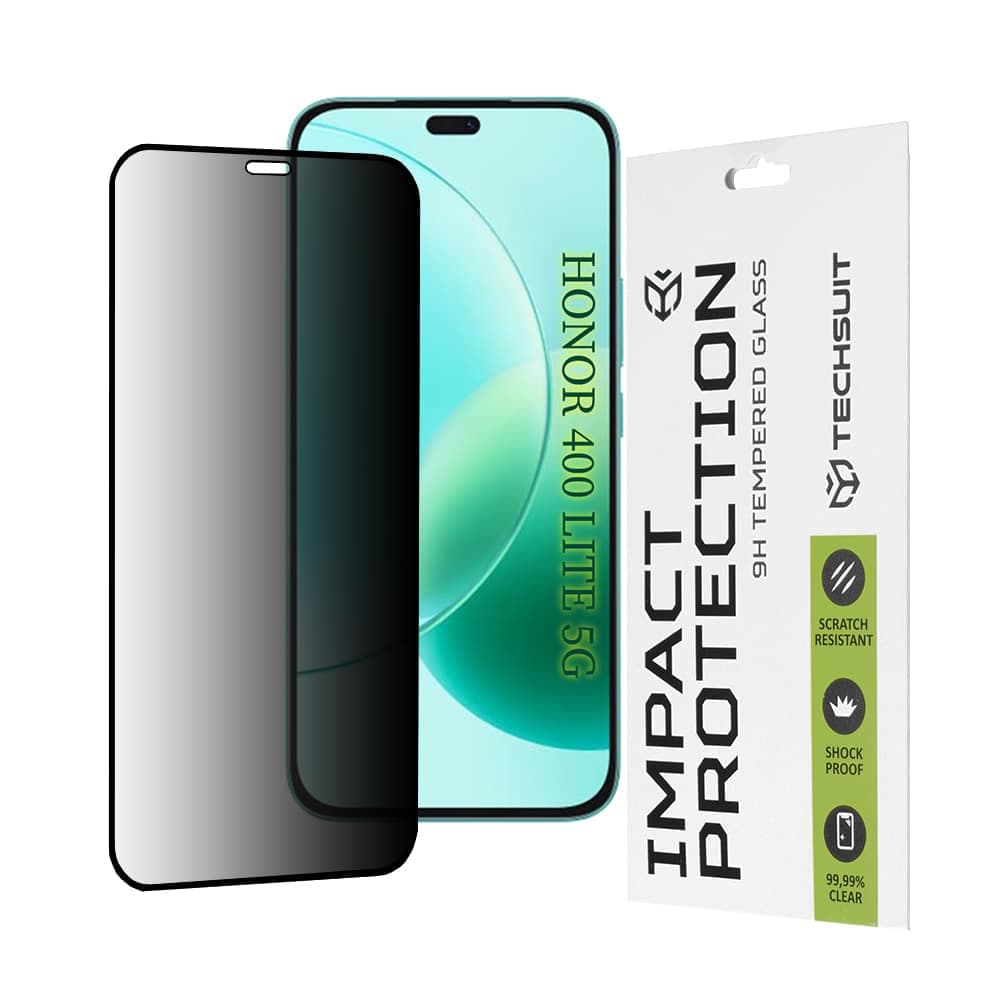 Techsuit - 111D Privacy Full Glue - Honor X8b / X8c / 400 Lite - Μαύρο