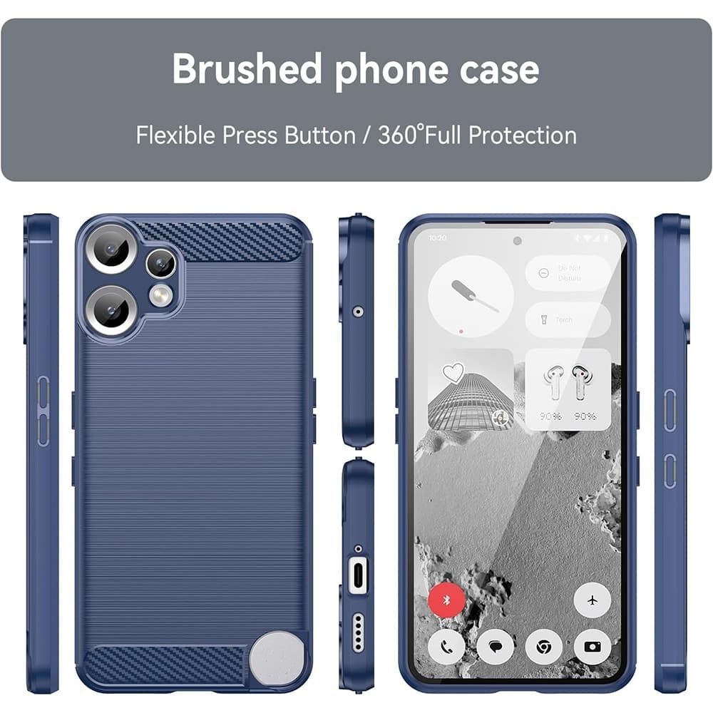 Techsuit Carbon Silicone - θήκη για Nothing CMF Phone 2 Pro - Μπλε 5