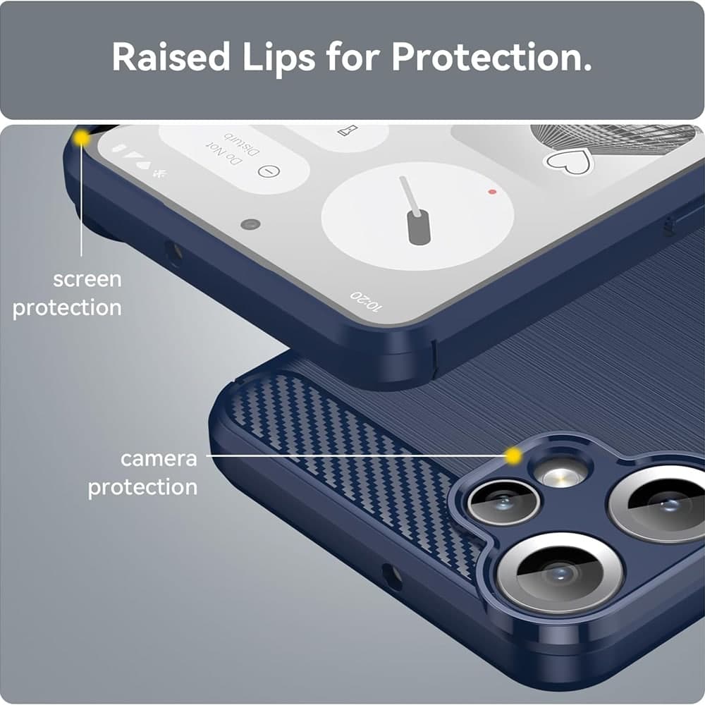 Techsuit Carbon Silicone - θήκη για Nothing CMF Phone 2 Pro - Μπλε 4
