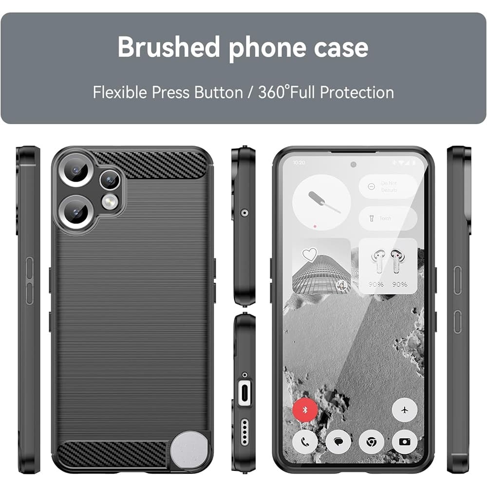 Techsuit Carbon Silicone - θήκη για Nothing CMF Phone 2 Pro - Μαύρο 5