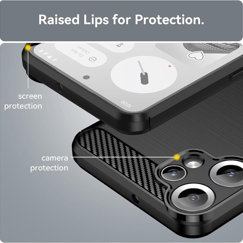 Techsuit Carbon Silicone - θήκη για Nothing CMF Phone 2 Pro - Μαύρο 4