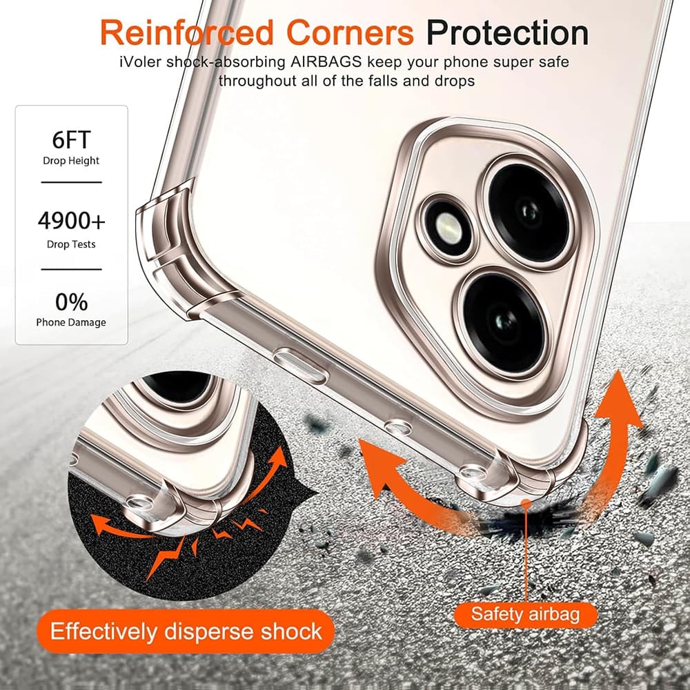 Techsuit Shockproof Clear Silicone - θήκη για Honor 400 Pro - Διάφανο 4