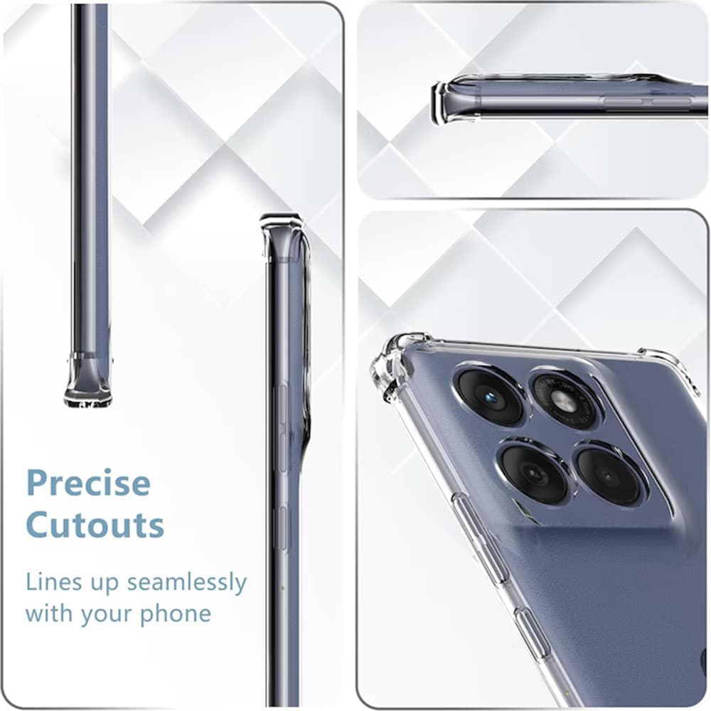 Techsuit Shockproof Clear Silicone - θήκη για Motorola Edge 60 Pro - Διάφανο 4