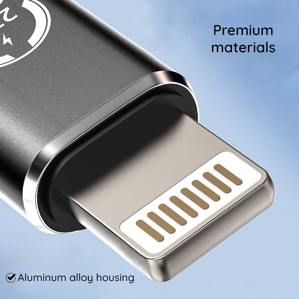 Techsuit - Premium OTG Adapter TitanCoreX (A11) - Type-C σε Lightning, 3A, Κράμα αλουμινίου, Plug&Play, Γρήγορη μεταφορά - Γκρι 6