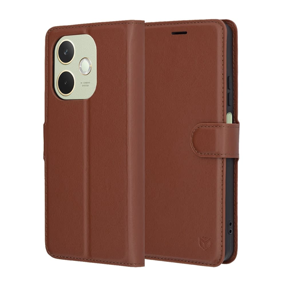 Techsuit Leather Folio - θήκη για Oppo A5 Pro 4G - Καφέ