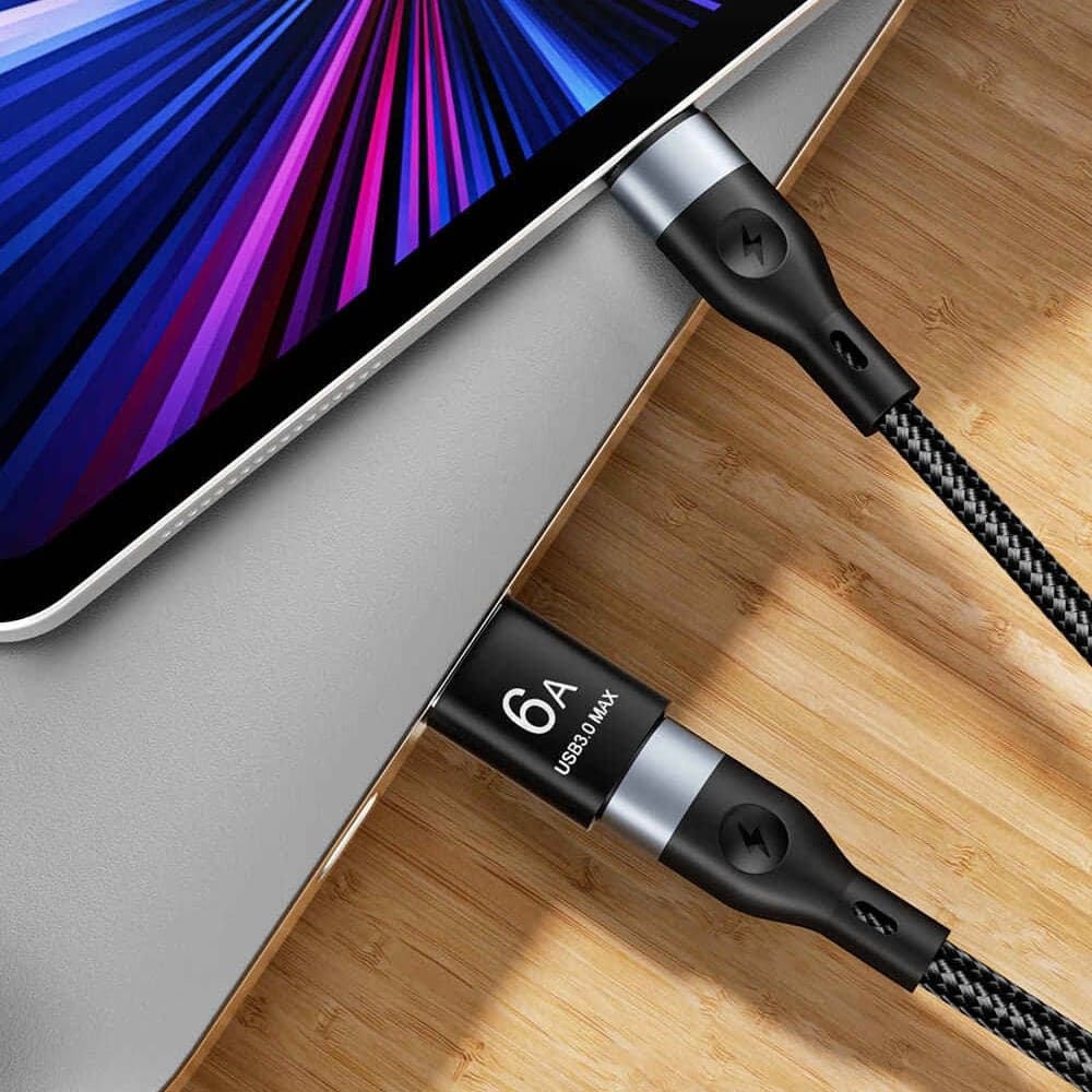 Techsuit - Premium OTG Adapter HyperPort (A5) - Type-C σε USB, 6A, 5Gbps, Plug and Play, Γρήγορη μεταφορά δεδομένων - Μαύρο / Πορτοκαλί 4