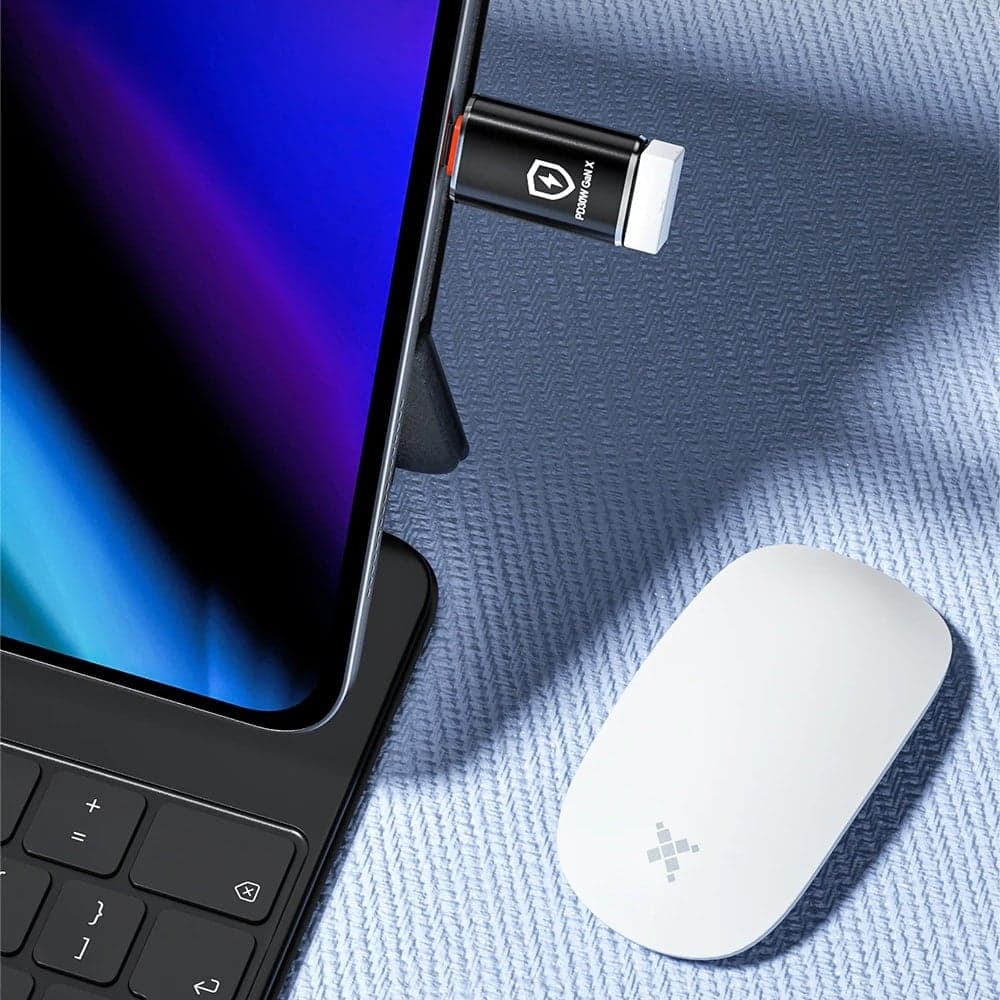 Techsuit - Premium OTG Adapter HyperPort (A6) - USB3.0 σε Lightning, PD30W, 5Gbps, GaN, Μετατροπέας για iPhone - Μαύρο / Πορτοκαλί 5