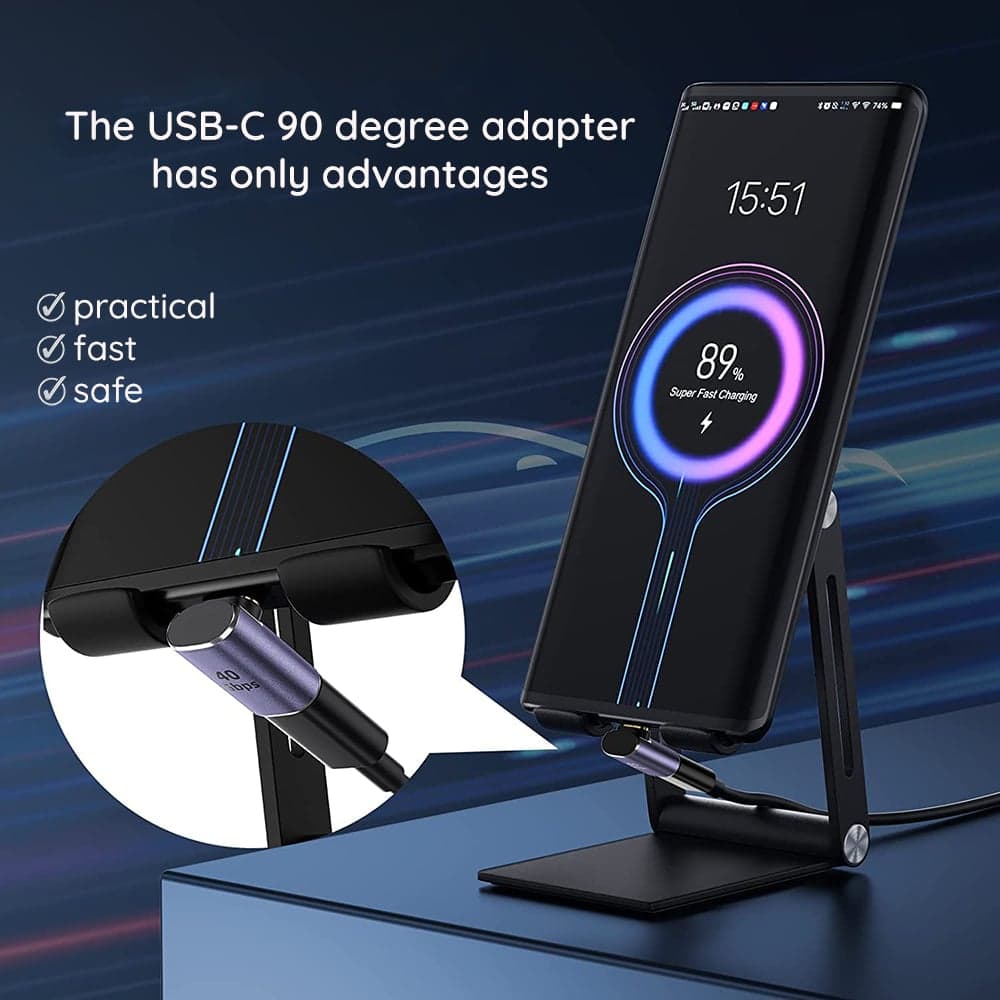 Techsuit - Premium OTG Adapter TitanCoreX (A12) - Type-C σε Type-C, 40Gbps, 3A, Plug and Play, Υποστήριξη γρήγορης φόρτισης PD - Γκρι 4