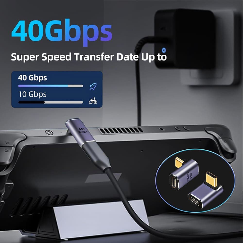 Techsuit - Premium OTG Adapter TitanCoreX (A12) - Type-C σε Type-C, 40Gbps, 3A, Plug and Play, Υποστήριξη γρήγορης φόρτισης PD - Γκρι 6