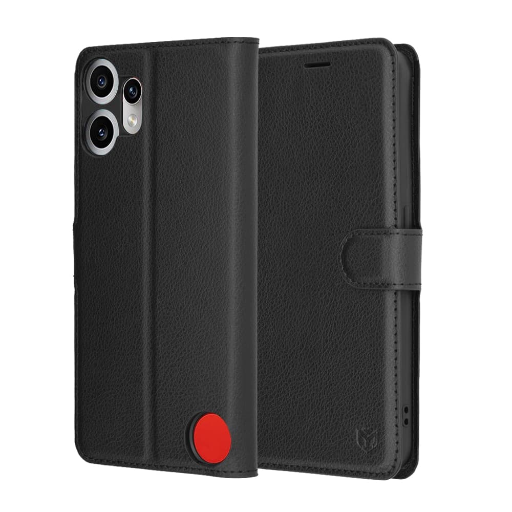 Techsuit Leather Folio - θήκη για Nothing CMF Phone 2 Pro - Μαύρο