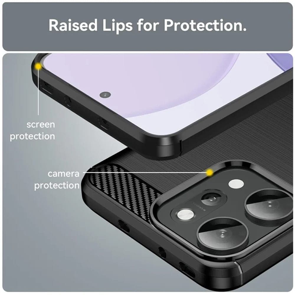 Techsuit Carbon Silicone - θήκη για Oppo Reno14 Pro - Μαύρο 5