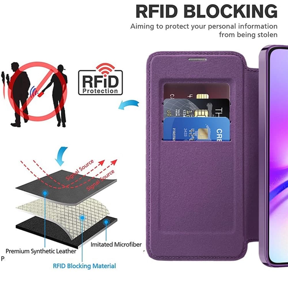 Techsuit SmartMag Book - θήκη για Samsung Galaxy A05 - Μωβ 5