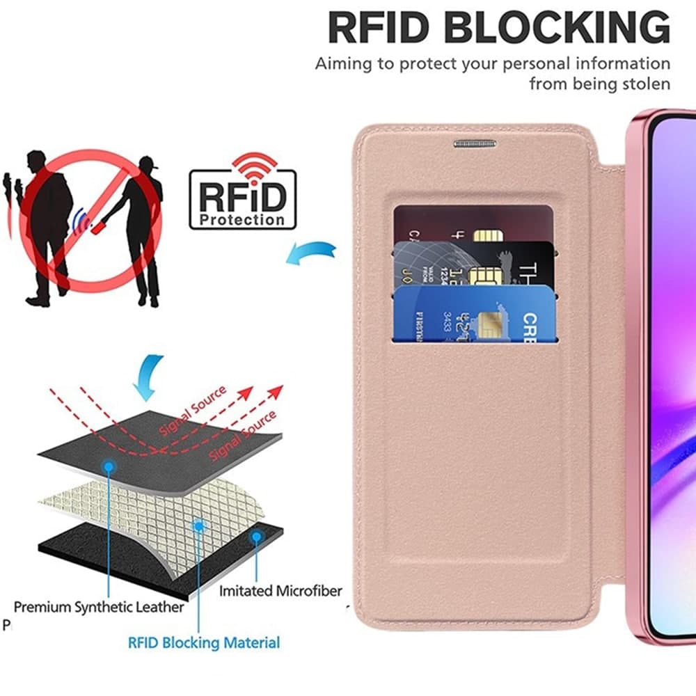 Techsuit SmartMag Book - θήκη για Samsung Galaxy A05s - Ροζ 5