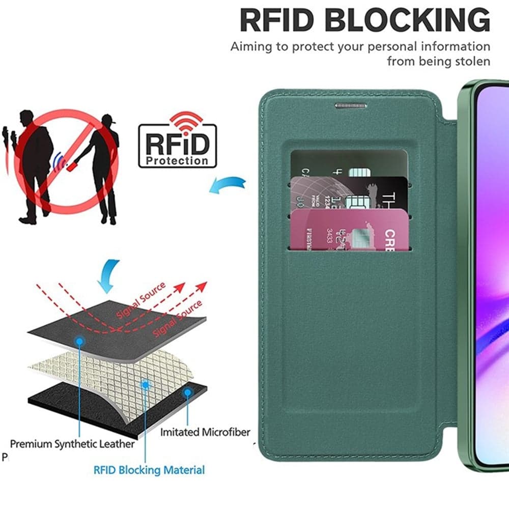 Techsuit SmartMag Book - θήκη για Samsung Galaxy A05s - Πράσινο 5