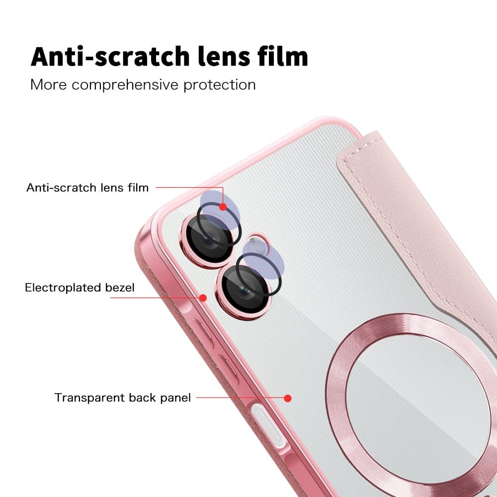 Techsuit SmartMag Book - θήκη για Samsung Galaxy A06 - Ροζ 3