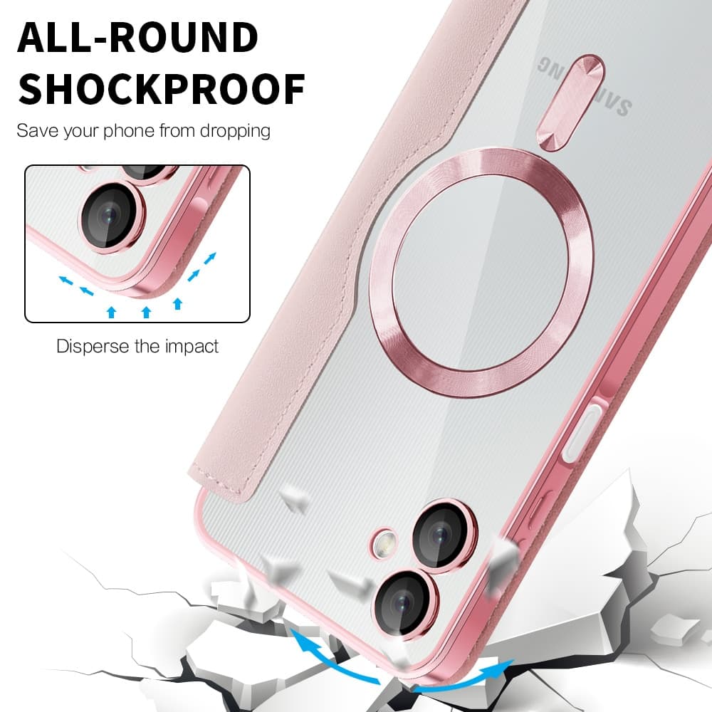 Techsuit SmartMag Book - θήκη για Samsung Galaxy A06 - Ροζ 4