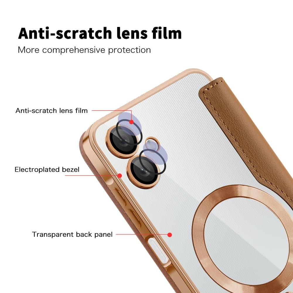 Techsuit SmartMag Book - θήκη για Samsung Galaxy A06 - Καφέ 3