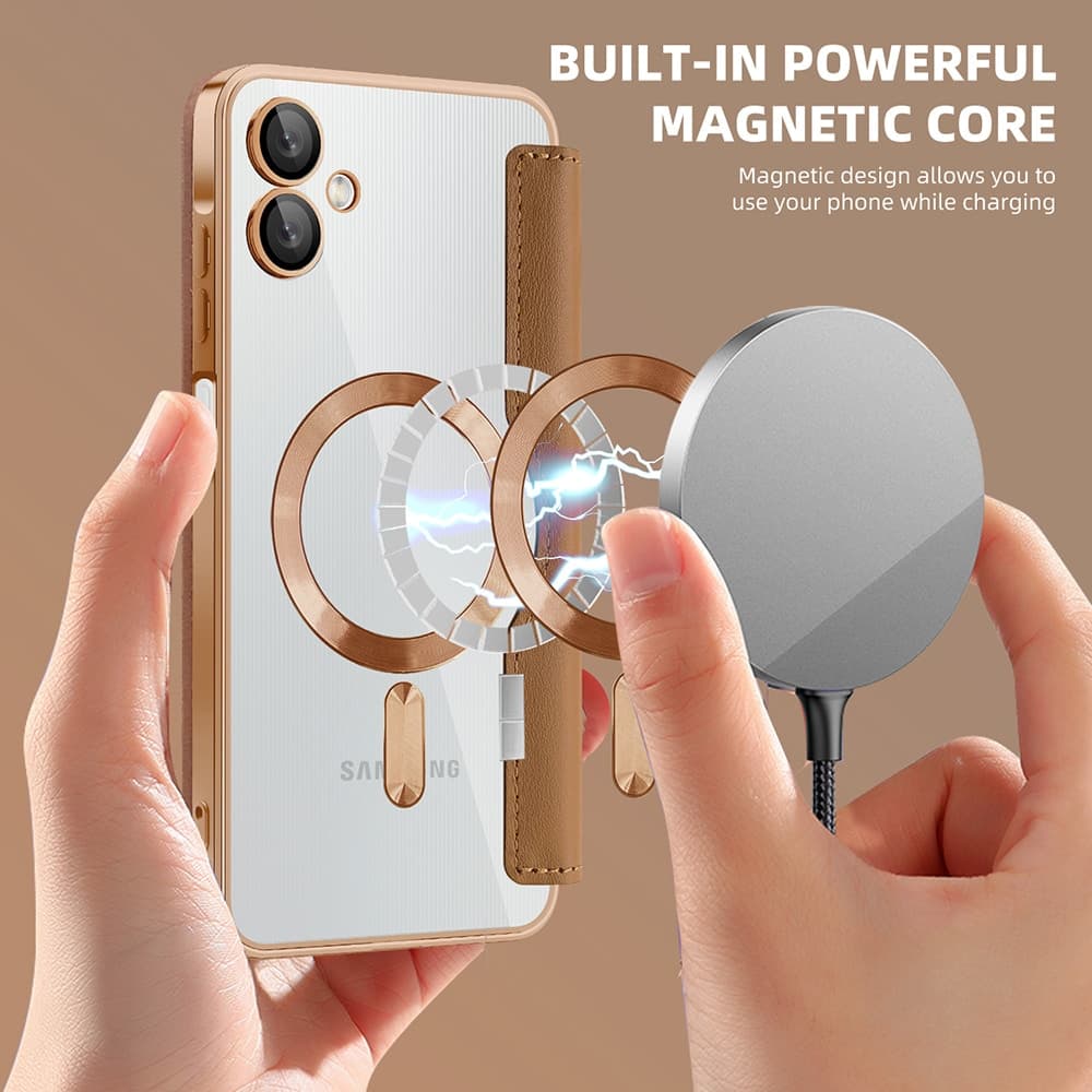 Techsuit SmartMag Book - θήκη για Samsung Galaxy A06 - Καφέ 6