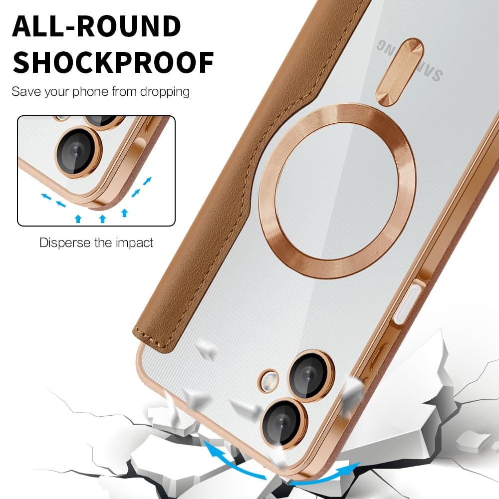 Techsuit SmartMag Book - θήκη για Samsung Galaxy A06 - Καφέ 4