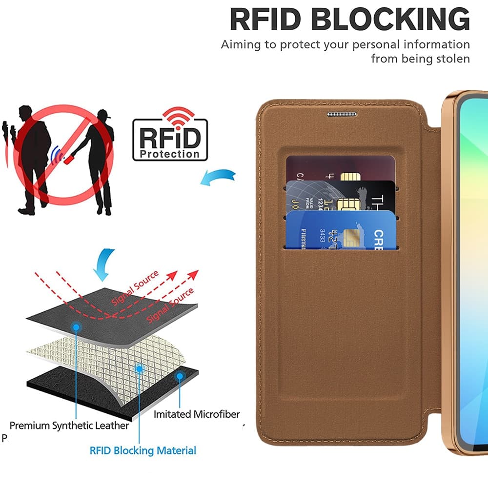 Techsuit SmartMag Book - θήκη για Samsung Galaxy A06 - Καφέ 5