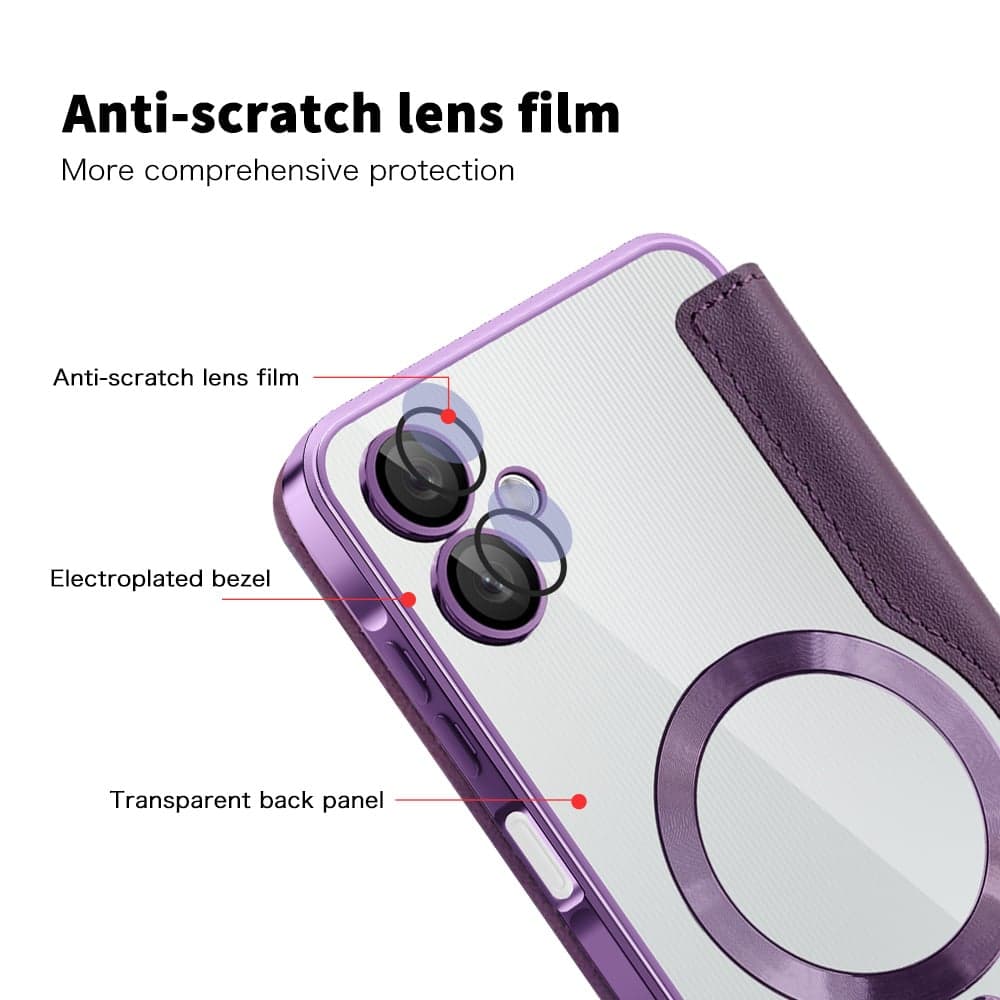 Techsuit SmartMag Book - θήκη για Samsung Galaxy A06 - Μωβ 3