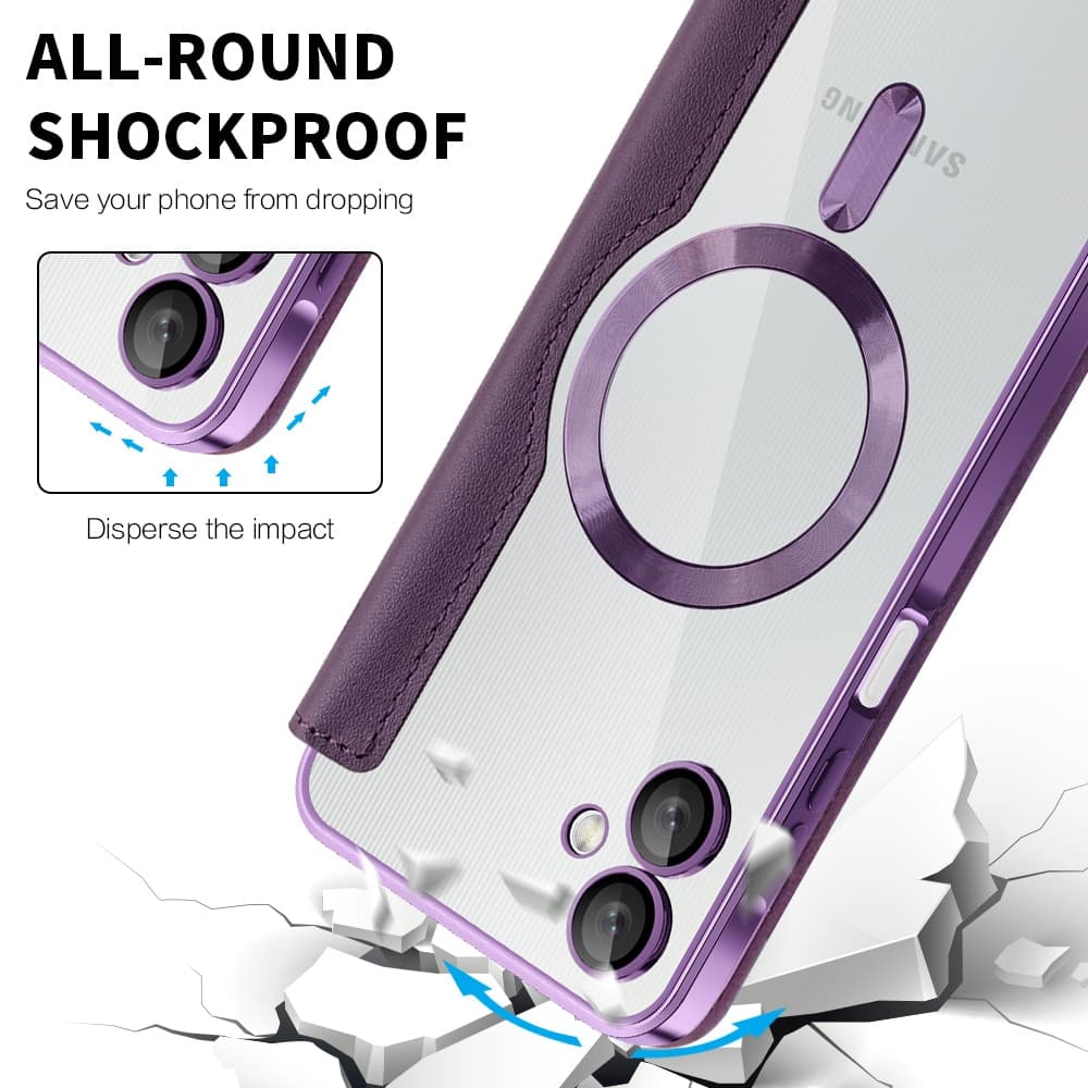 Techsuit SmartMag Book - θήκη για Samsung Galaxy A06 - Μωβ 4