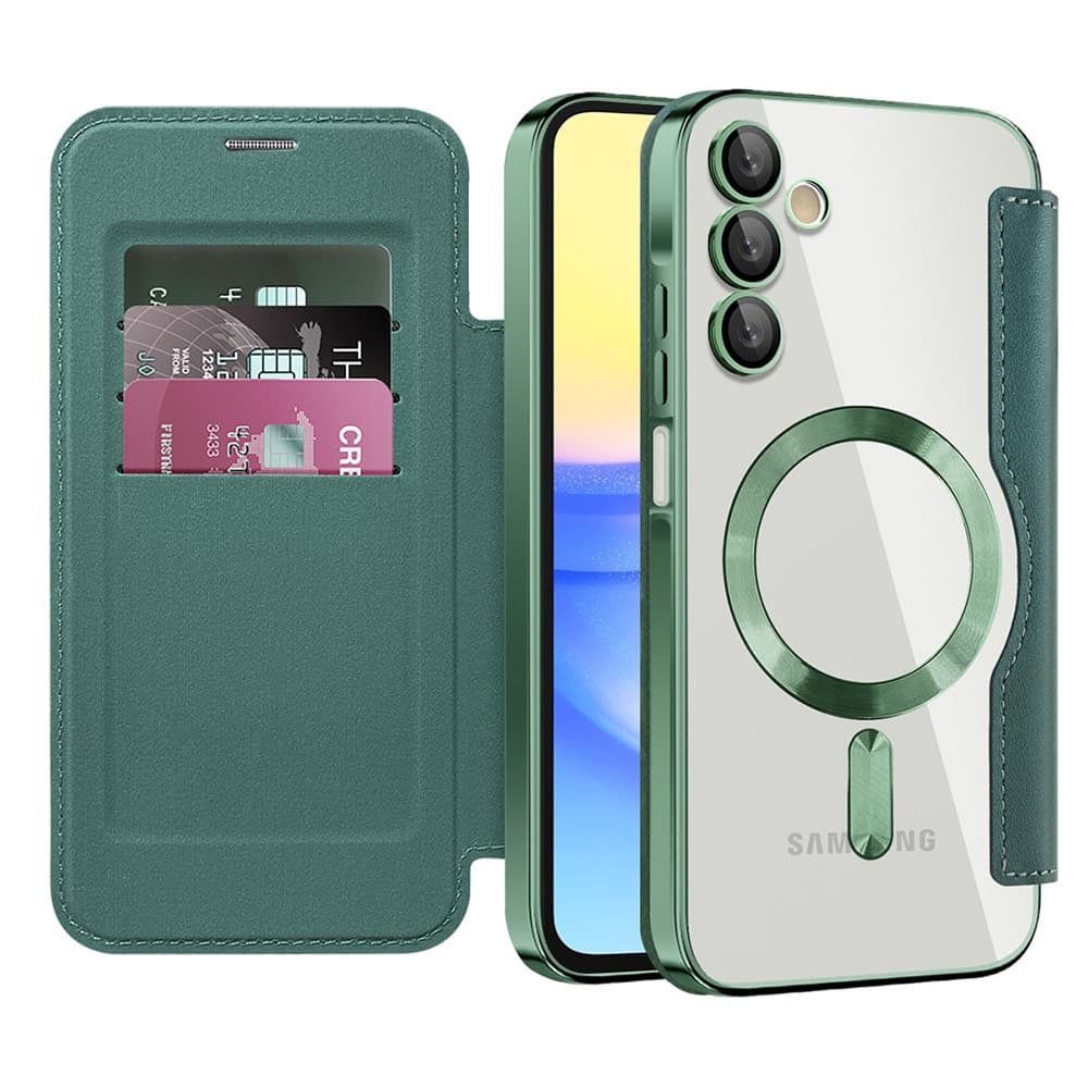 Techsuit SmartMag Book - θήκη για Samsung Galaxy A15 - Πράσινο