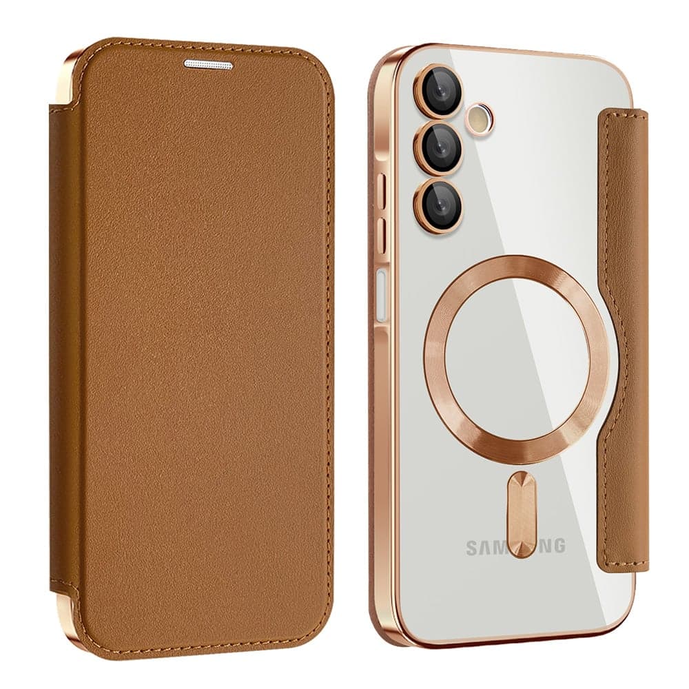 Techsuit SmartMag Book - θήκη για Samsung Galaxy A15 - Καφέ 2