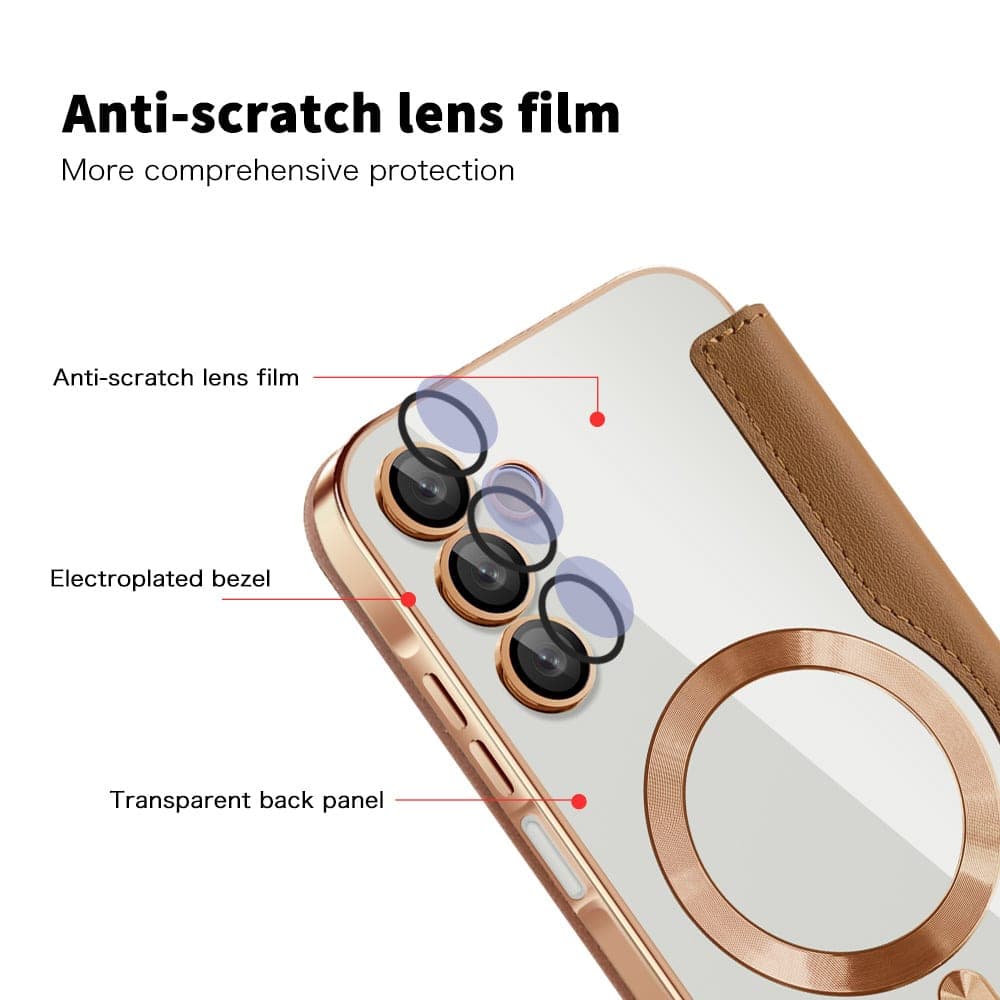 Techsuit SmartMag Book - θήκη για Samsung Galaxy A15 - Καφέ 3