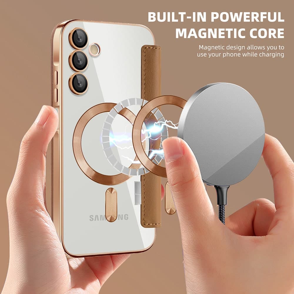 Techsuit SmartMag Book - θήκη για Samsung Galaxy A15 - Καφέ 6