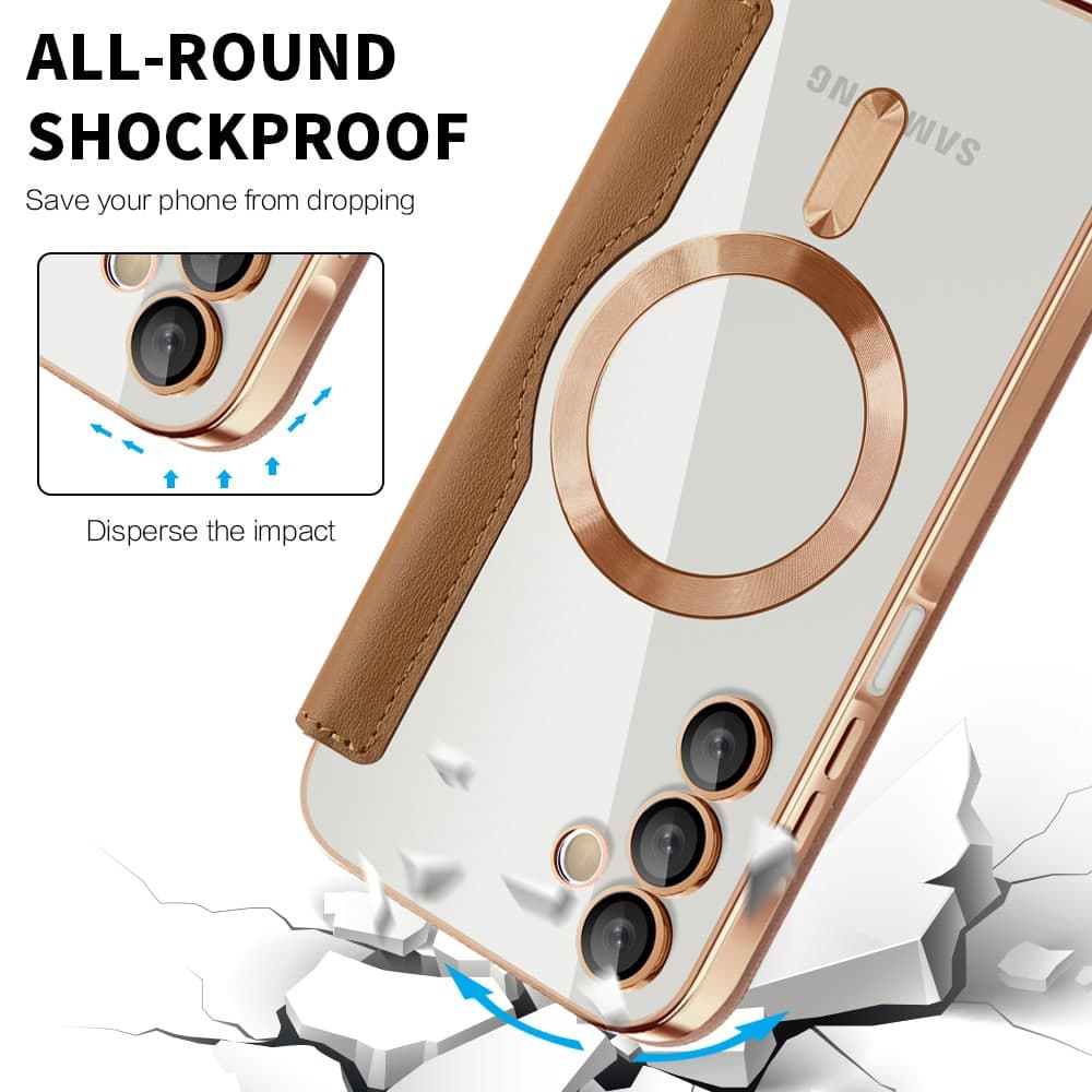 Techsuit SmartMag Book - θήκη για Samsung Galaxy A15 - Καφέ 4