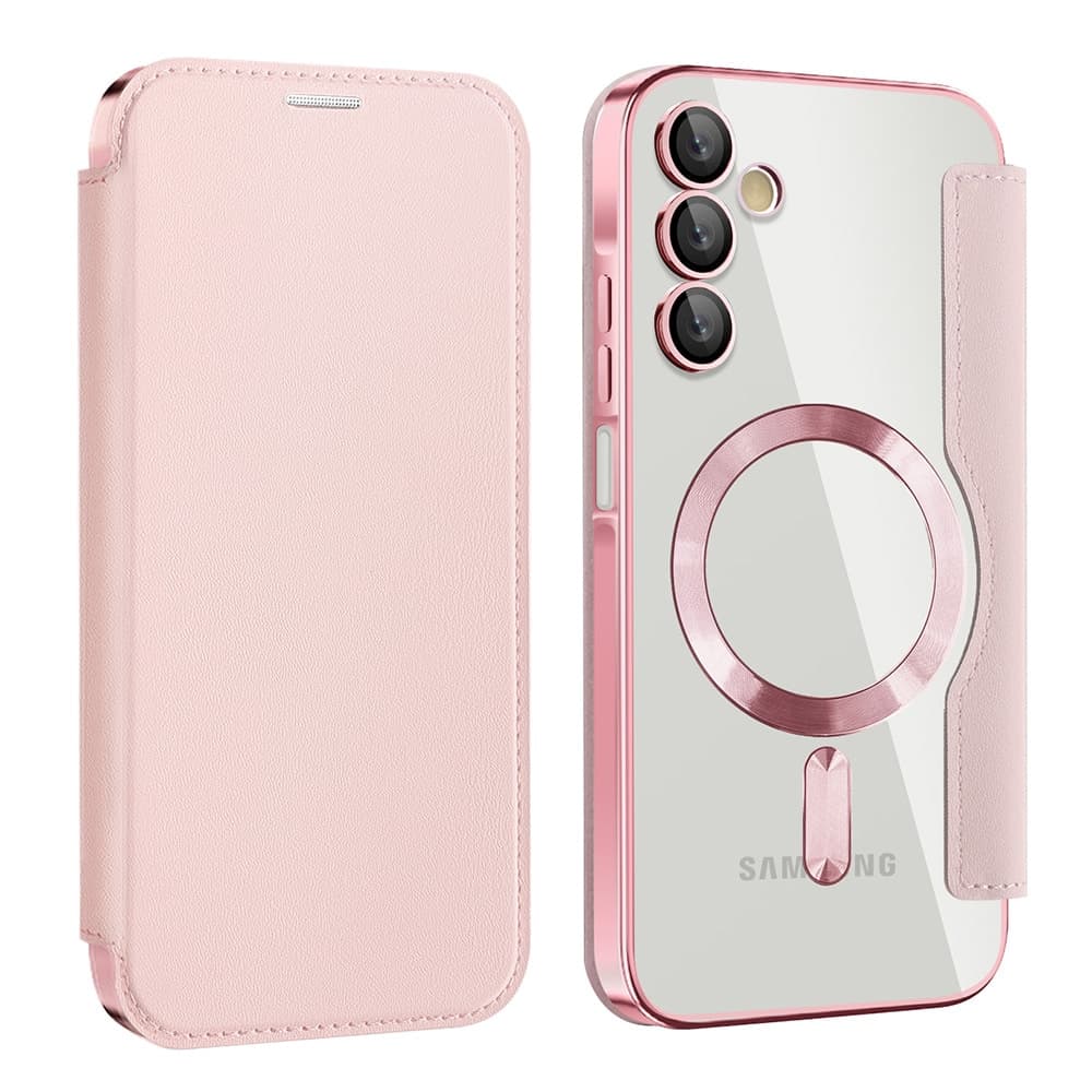 Techsuit SmartMag Book - θήκη για Samsung Galaxy A15 - Ροζ 2