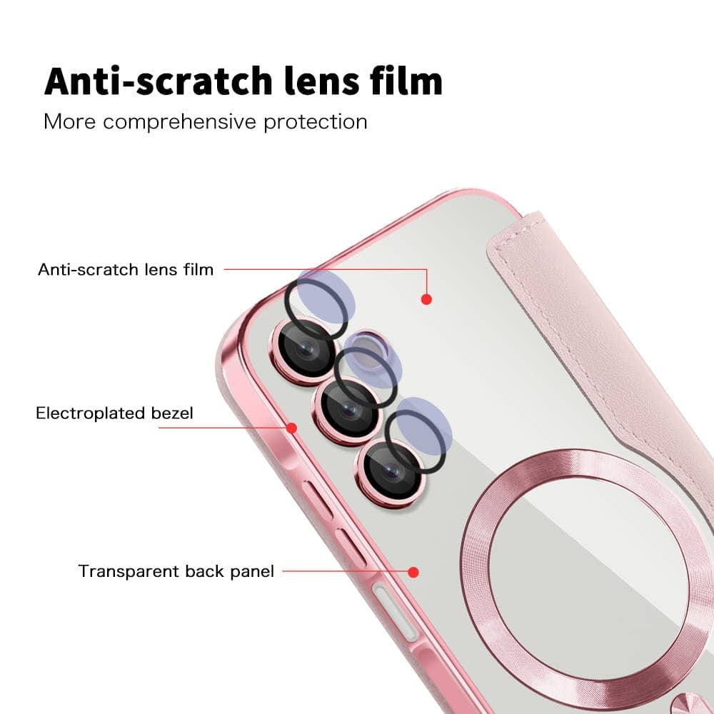 Techsuit SmartMag Book - θήκη για Samsung Galaxy A15 - Ροζ 3