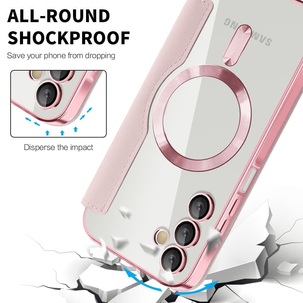 Techsuit SmartMag Book - θήκη για Samsung Galaxy A15 - Ροζ 4