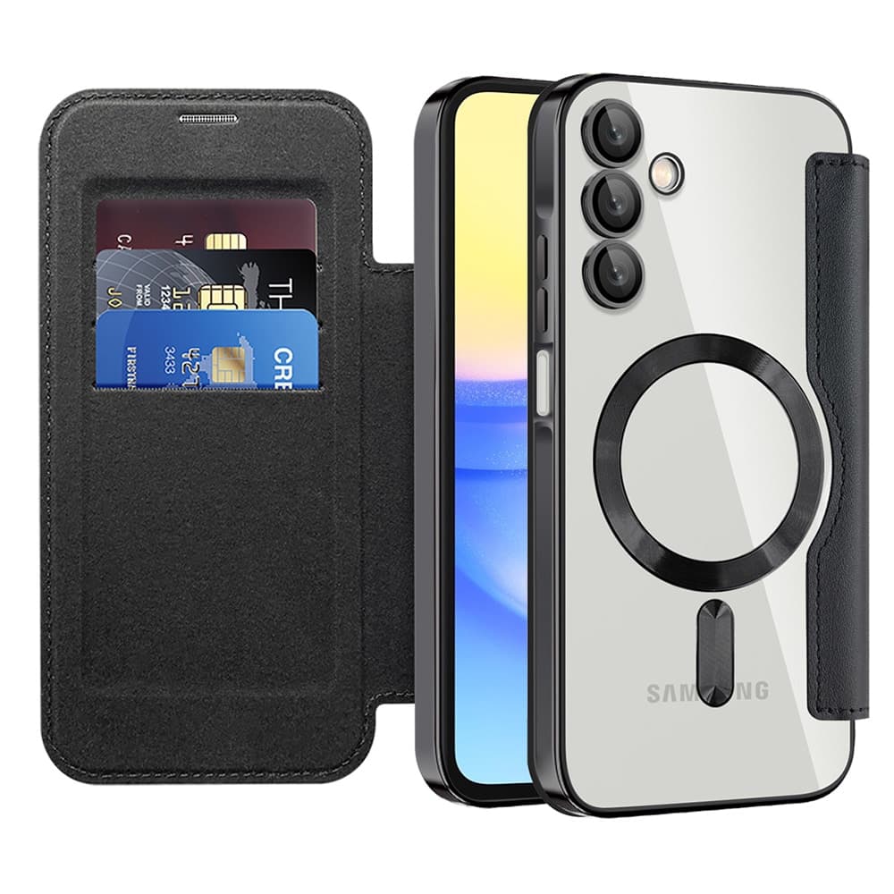 Techsuit SmartMag Book - θήκη για Samsung Galaxy A15 - Μαύρο
