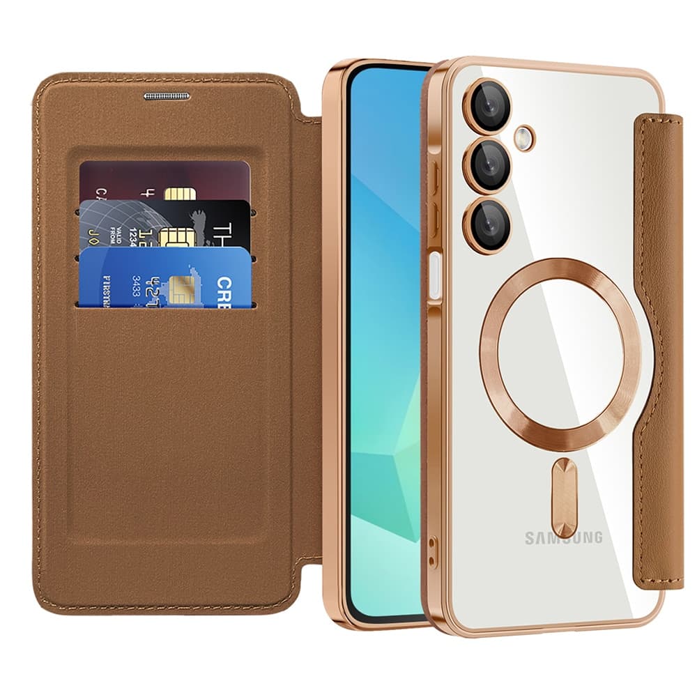 Techsuit SmartMag Book - θήκη για Samsung Galaxy A16 - Καφέ