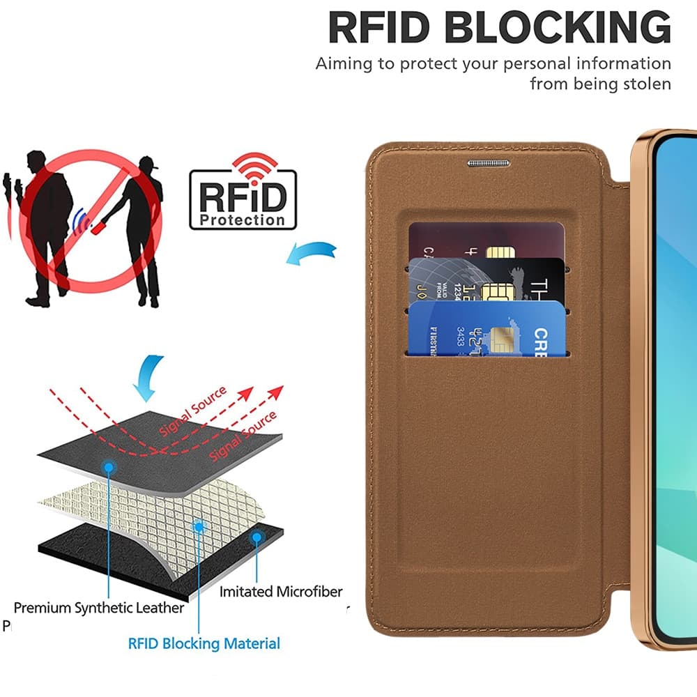 Techsuit SmartMag Book - θήκη για Samsung Galaxy A16 - Καφέ 5