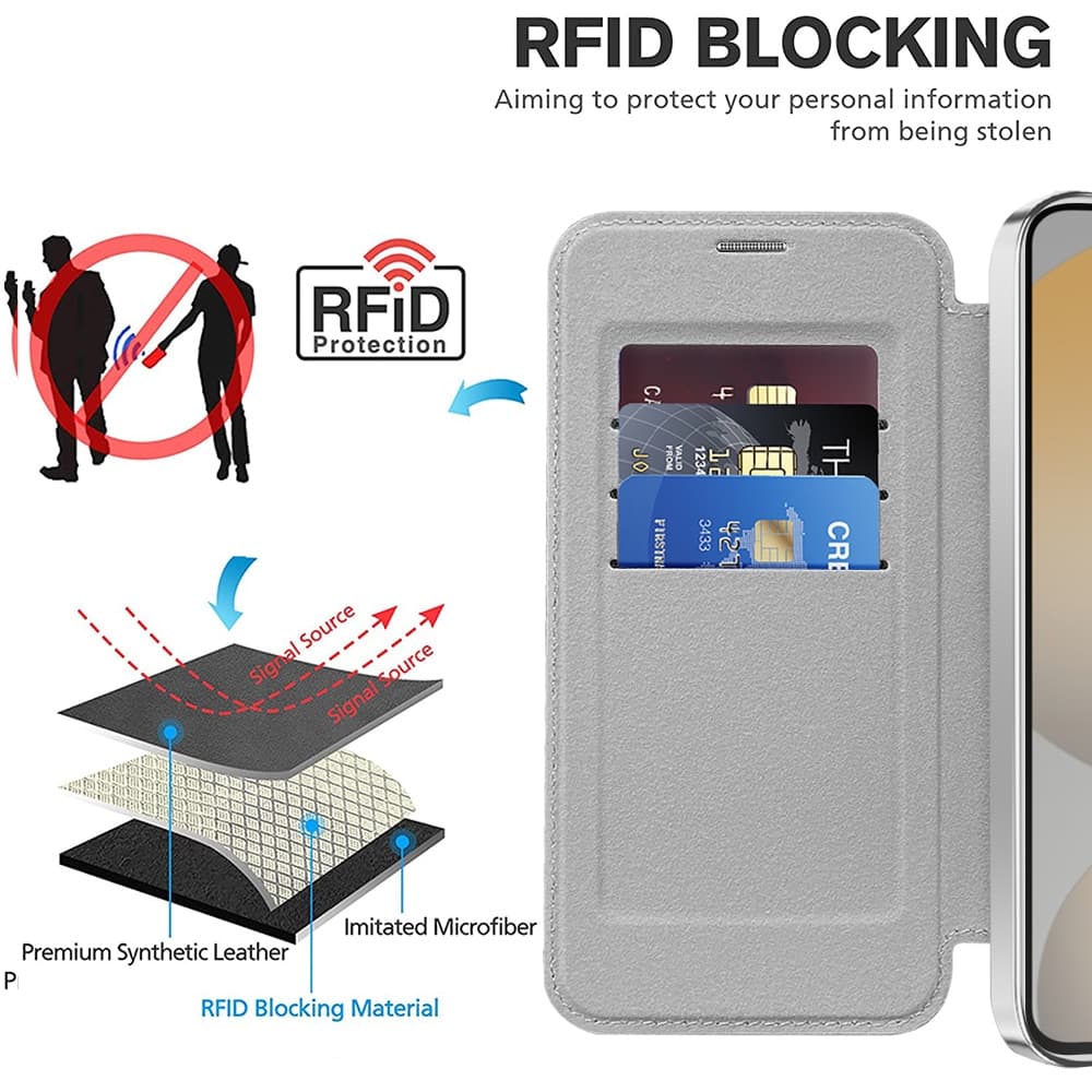 Techsuit SmartMag Book - θήκη για Samsung Galaxy S24 FE - Γκρι 5